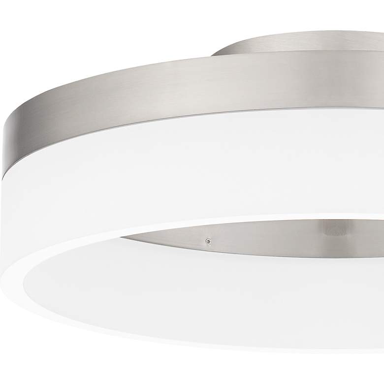 Image 7 Quoizel Cohen 11 3/4" Wide Brushed Nickel LED Ceiling Light more views