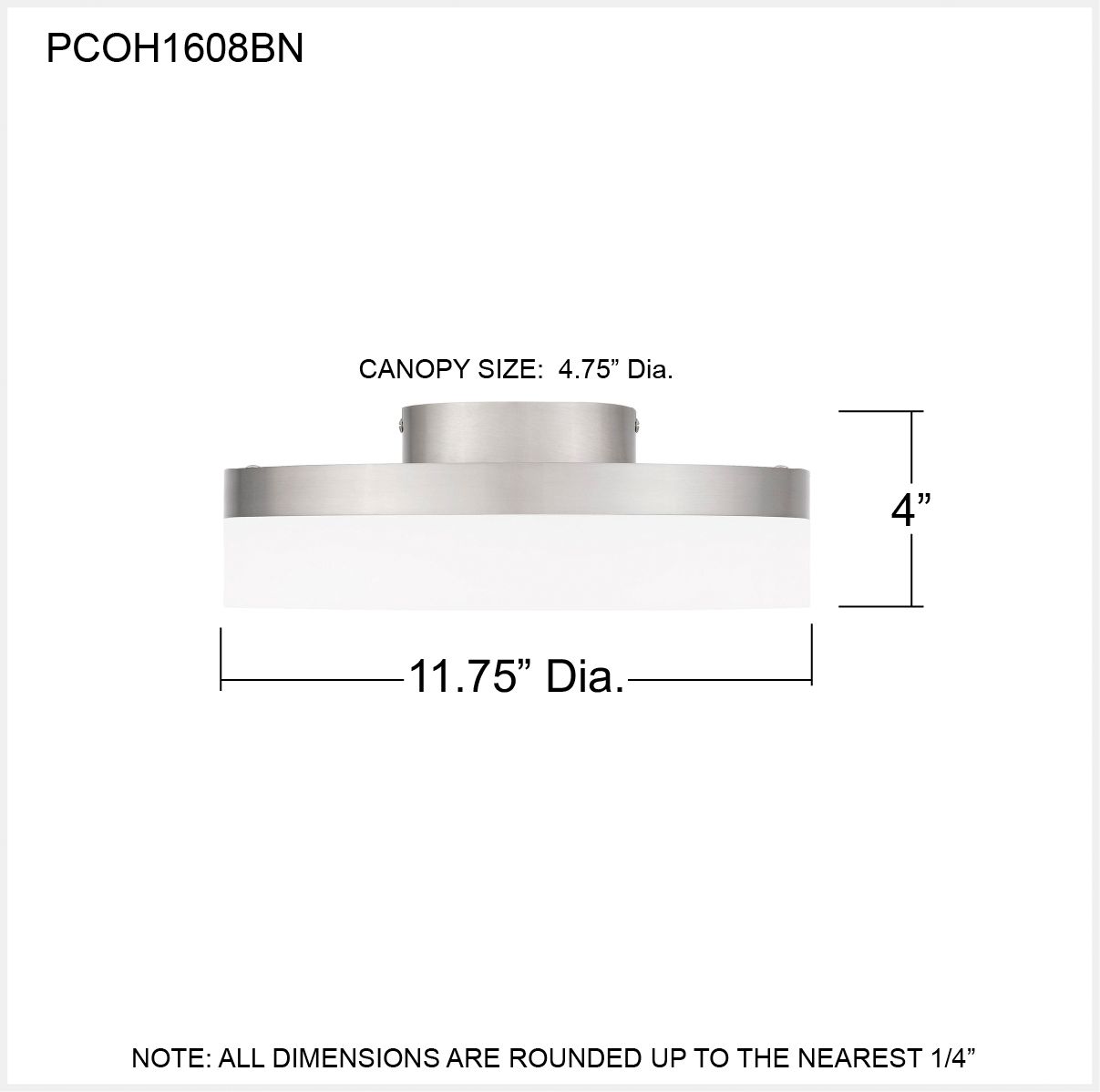 Quoizel Cohen 11 3/4" Wide Brushed Nickel LED Ceiling Light