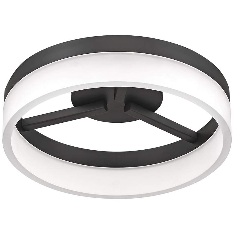 Image 2 Quoizel Cohen 11 3/4"W Oil-Rubbed Bronze Modern LED Ceiling Light more views