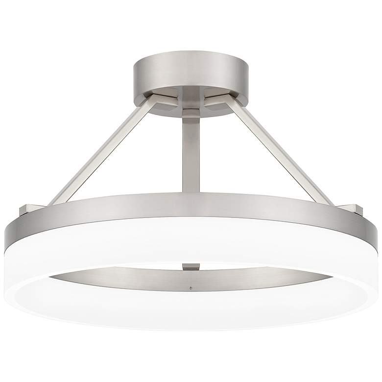 Image 2 Quoizel Cohen 15 3/4" Wide Brushed Nickel LED Ceiling Light