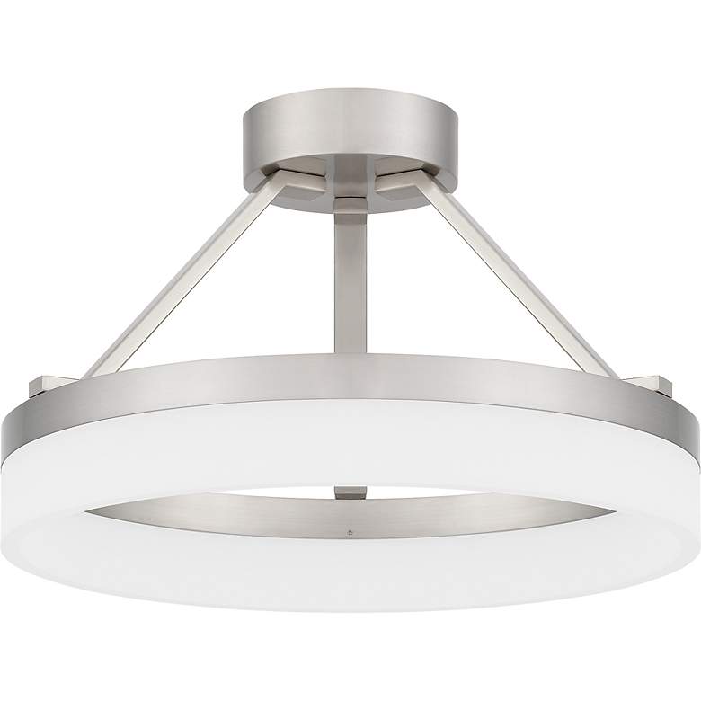 Image 4 Quoizel Cohen 15 3/4" Wide Brushed Nickel LED Ceiling Light more views