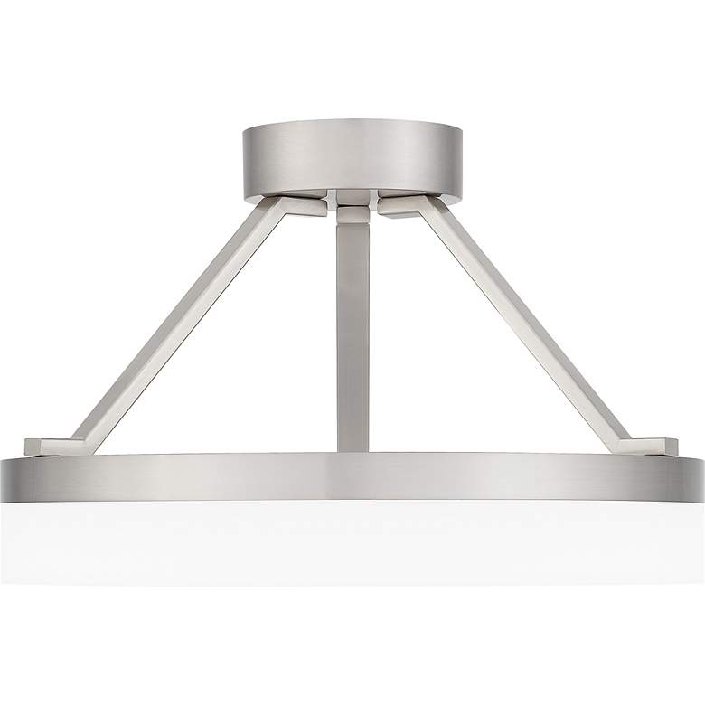 Image 5 Quoizel Cohen 15 3/4" Wide Brushed Nickel LED Ceiling Light more views