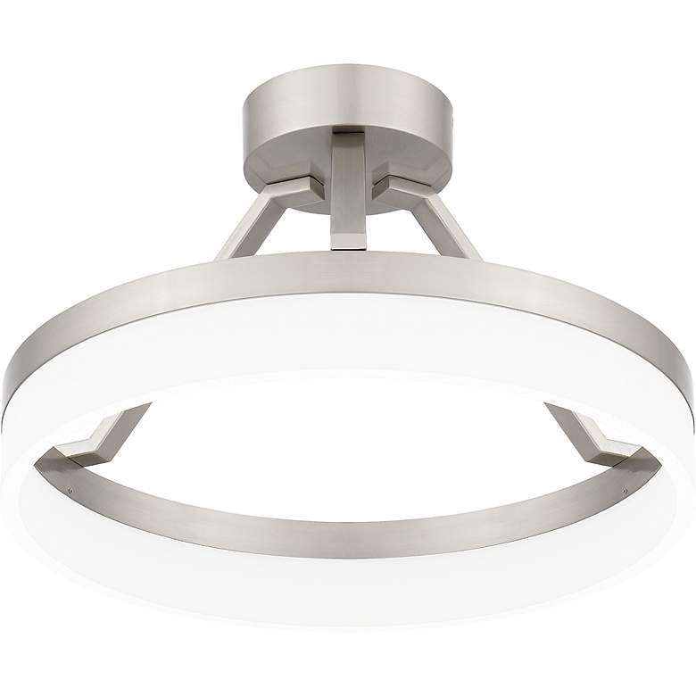 Image 7 Quoizel Cohen 15 3/4" Wide Brushed Nickel LED Ceiling Light more views