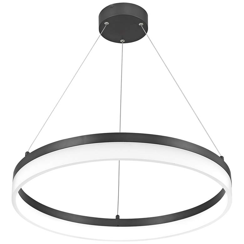 Image 3 Quoizel Cohen 23 1/2" Oil-Rubbed Bronze LED Modern Ring Pendant Light more views