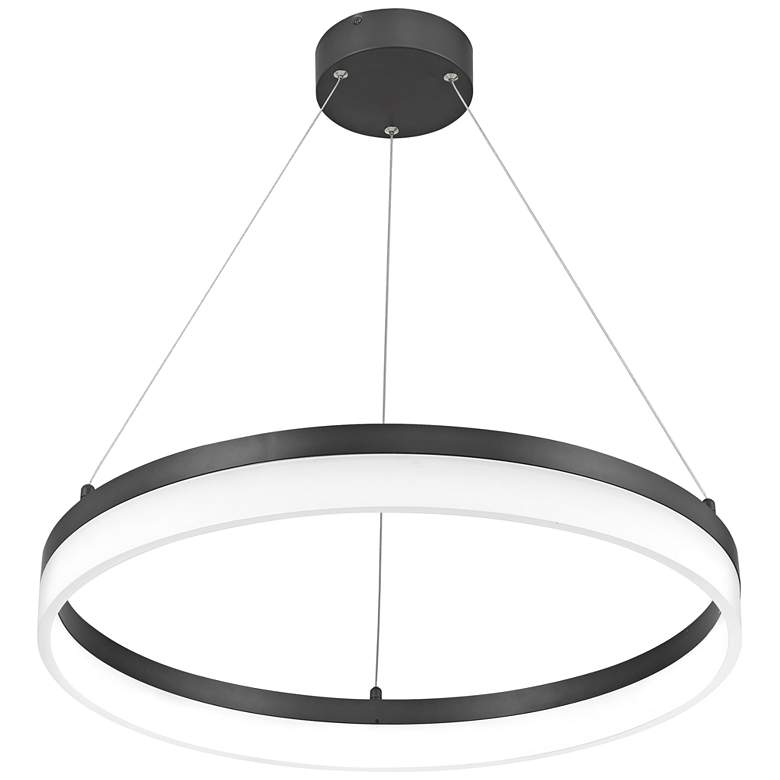 Image 3 Quoizel Cohen 23 1/2 inch Oil-Rubbed Bronze LED Modern Ring Pendant Light more views