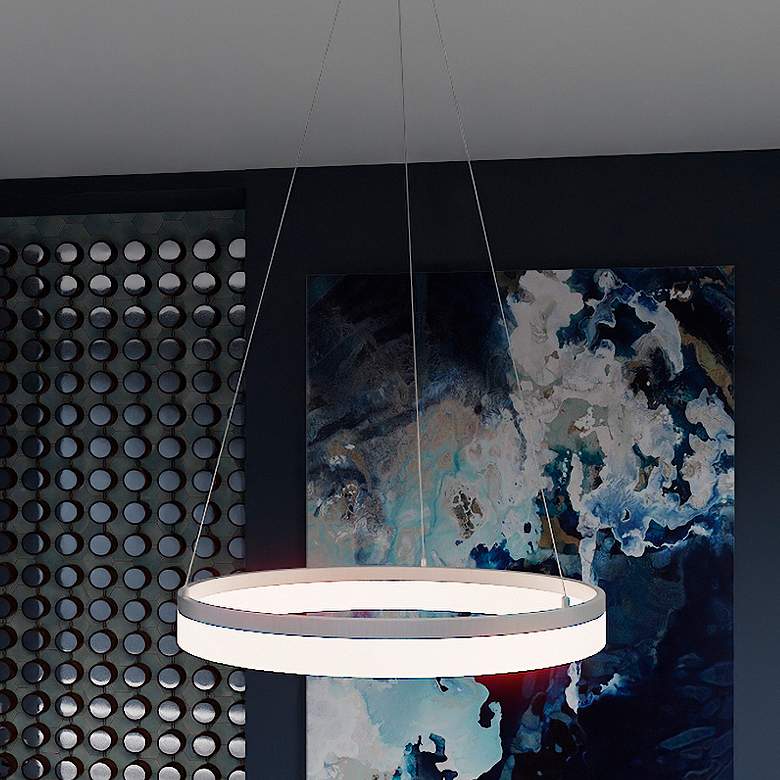 Image 2 Quoizel Cohen 23 1/2" Wide Brushed Nickel LED Pendant Light