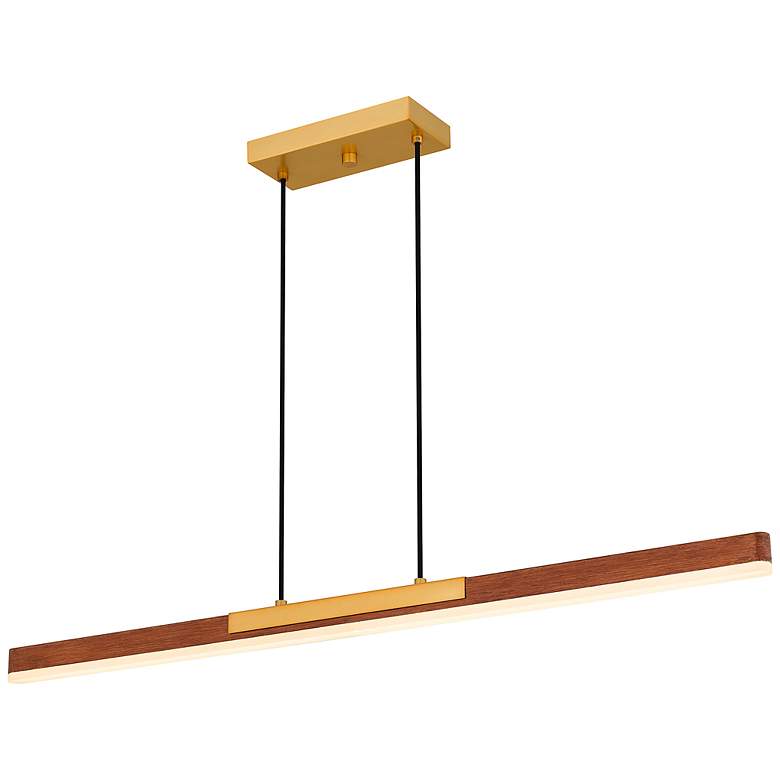 Image 2 Quoizel Colter 48" Wide Brushed Gold LED Linear Pendant