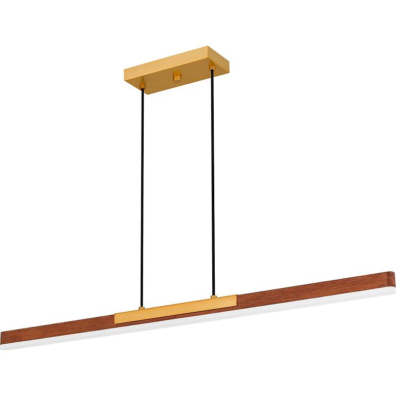 Image 3 Quoizel Colter 48" Wide Brushed Gold LED Linear Pendant more views