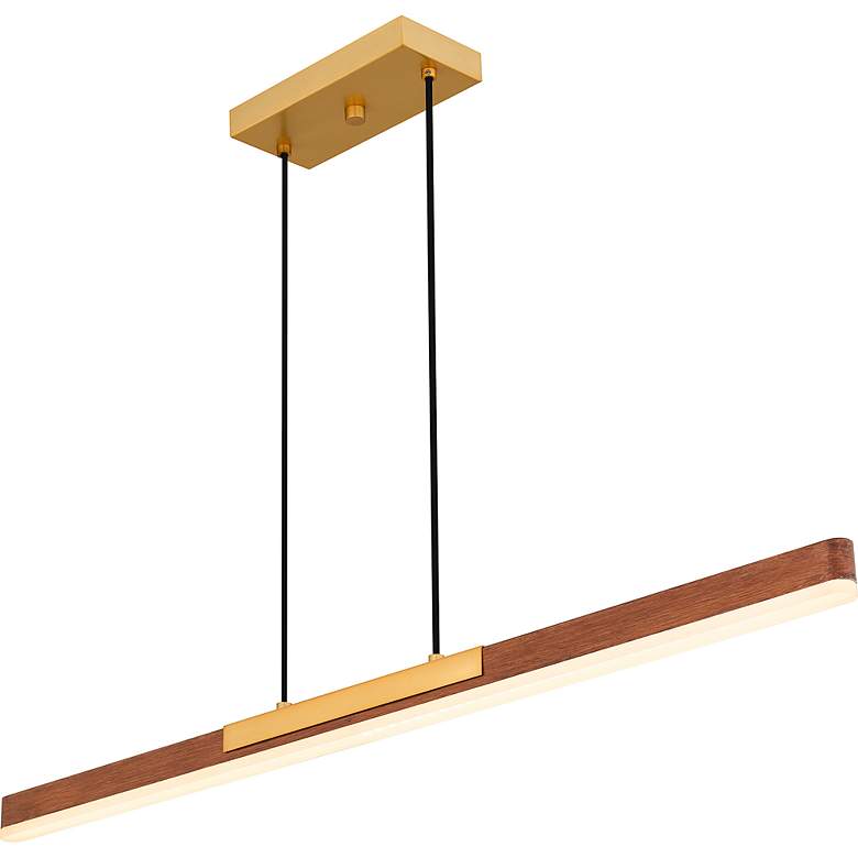 Image 5 Quoizel Colter 48" Wide Brushed Gold LED Linear Pendant more views