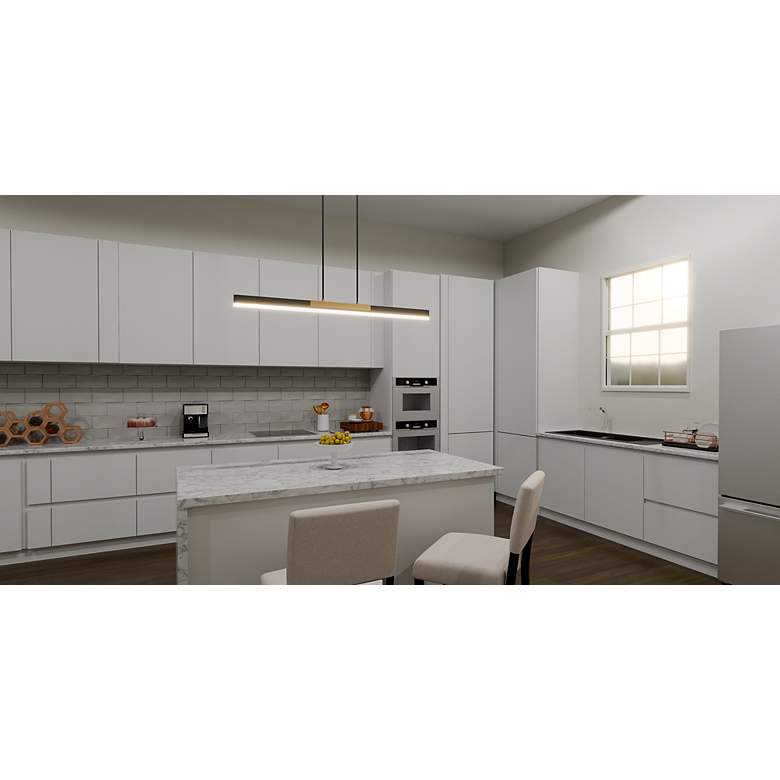 Image 6 Quoizel Colter 48" Wide Brushed Gold LED Linear Pendant more views