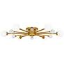 3_Quoizel Combe 30" Wide Brushed Gold 6-Light Ceiling Light more views