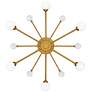 4_Quoizel Combe 30" Wide Brushed Gold 6-Light Ceiling Light more views