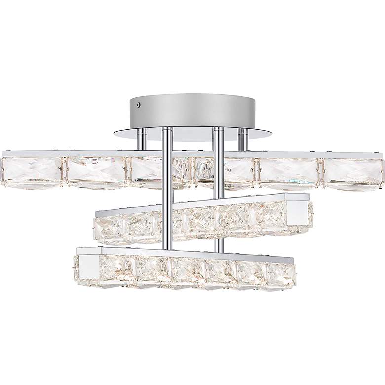 Image 4 Quoizel Comet 18"W Polished Chrome 3-Light LED Ceiling Light more views