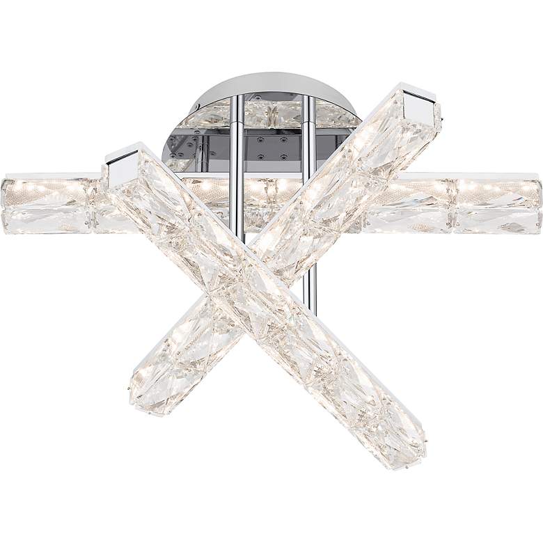 Image 6 Quoizel Comet 18"W Polished Chrome 3-Light LED Ceiling Light more views