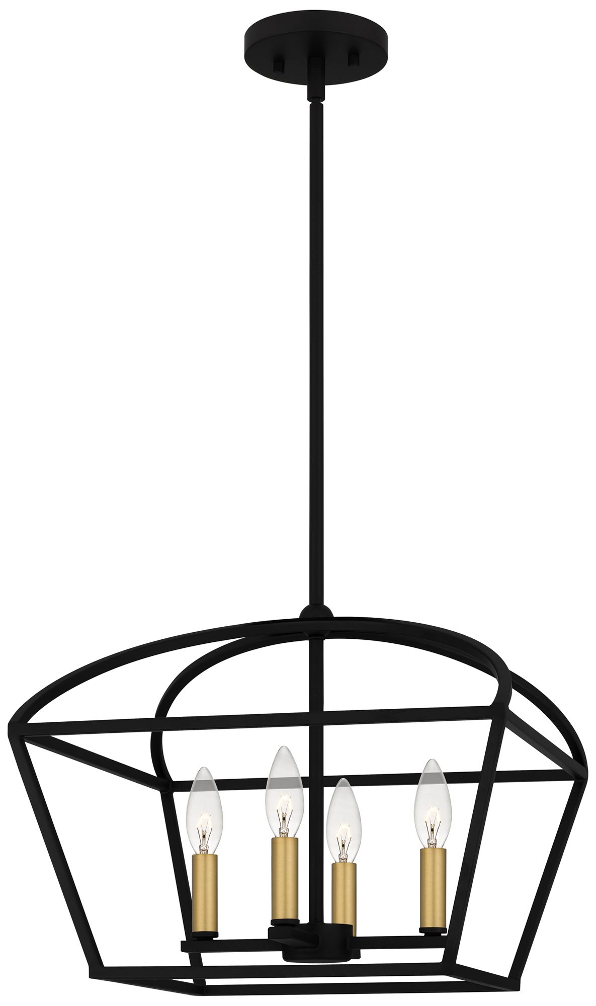 Quoizel Concho Bay 16" Wide Matte Black 4-Light Pendant