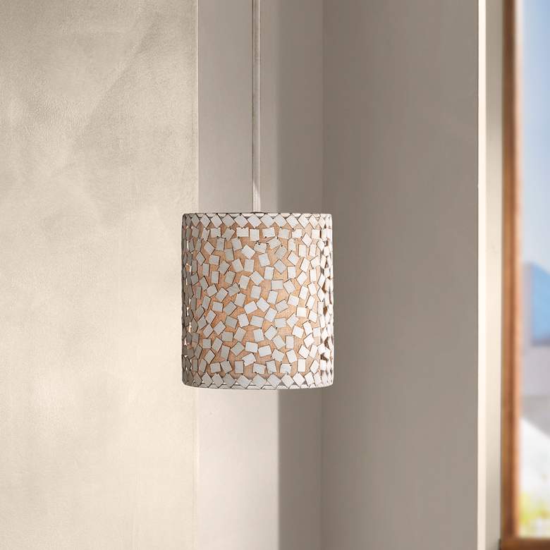 Image 1 Quoizel Confetti 8" Wide Old Silver Mini Pendant Light