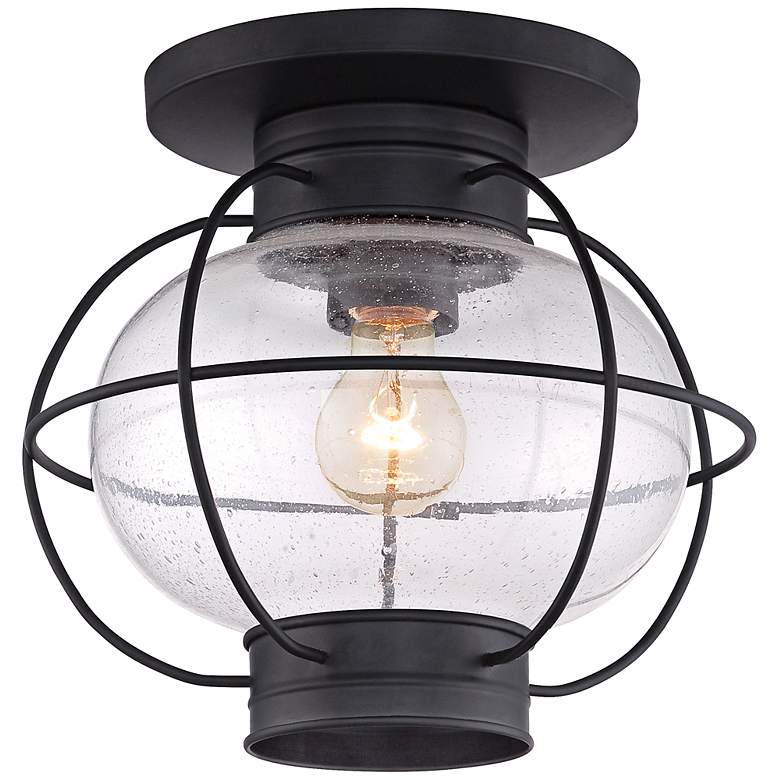 Quoizel Cooper 10 1/2 inchH Mystic Black Outdoor Ceiling Light