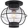 Quoizel Cooper 10 1/2"H Mystic Black Outdoor Ceiling Light