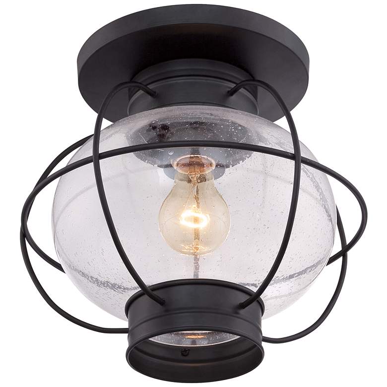 Quoizel Cooper 10 1/2 inchH Mystic Black Outdoor Ceiling Light more views