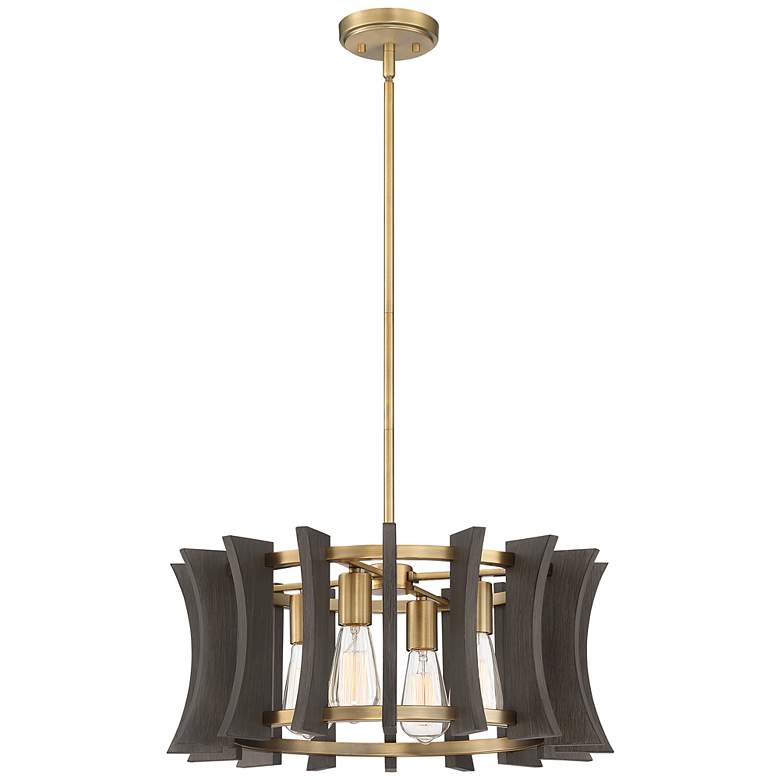 Image 2 Quoizel Cordelia 21" Wide Aged Brass 4-Light Pendant