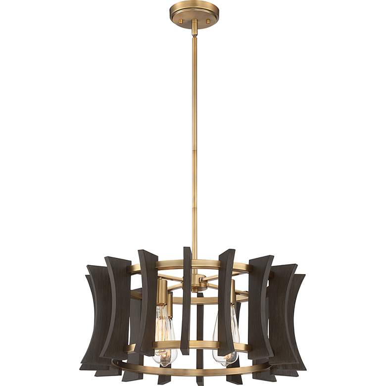 Image 3 Quoizel Cordelia 21" Wide Aged Brass 4-Light Pendant more views