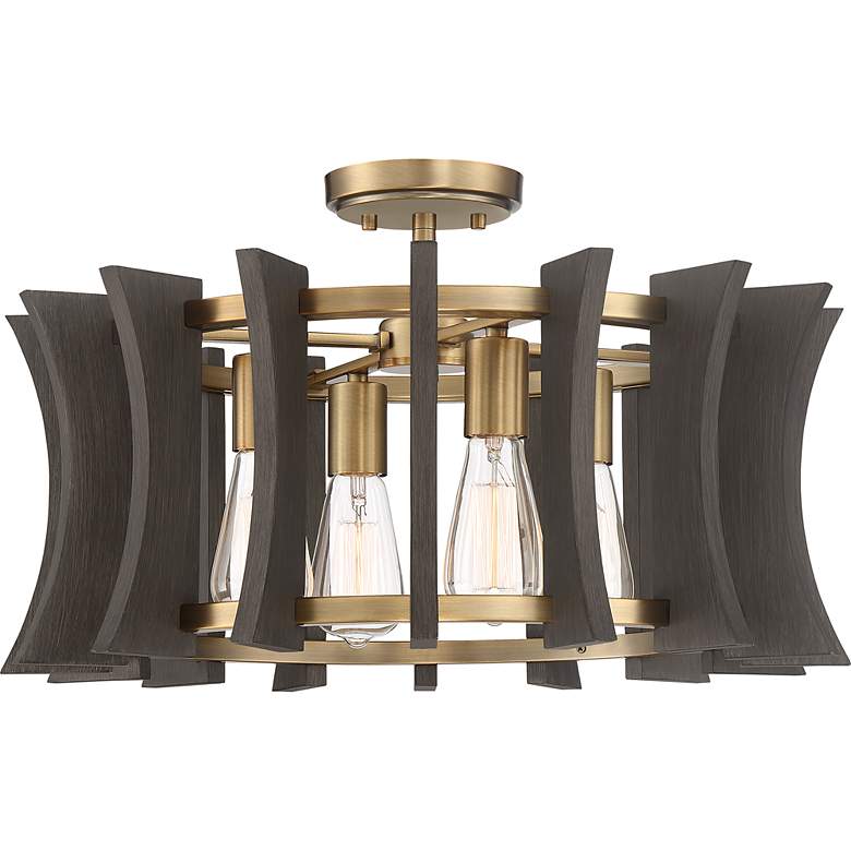 Image 5 Quoizel Cordelia 21" Wide Aged Brass 4-Light Pendant more views