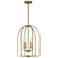 Quoizel Cornell 14" Wide Weathered Brass 4-Light Pendant