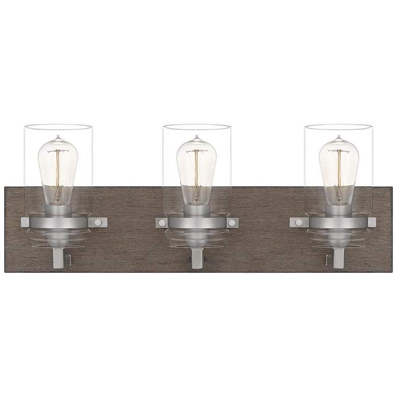 Image 1 Quoizel Craven 23" Wide Aged Oak 3-Light Bath Light