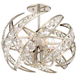 Quoizel Crescent 18" Wide Polished Nickel 4-Light Ceiling Light