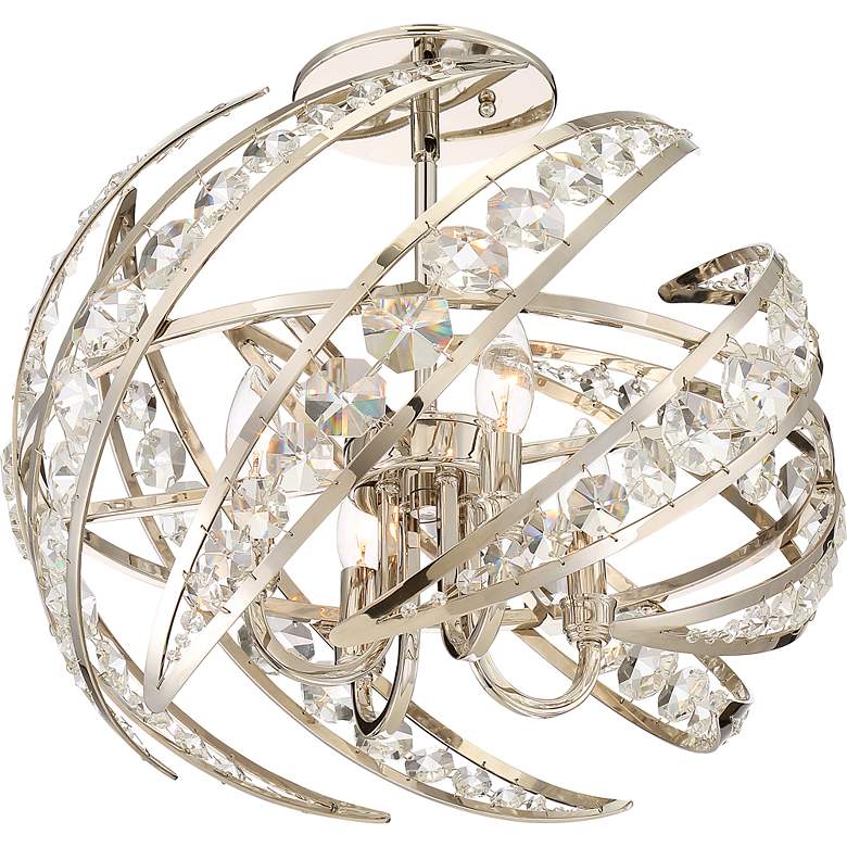 Image 4 Quoizel Crescent 18" Wide Polished Nickel 4-Light Ceiling Light more views