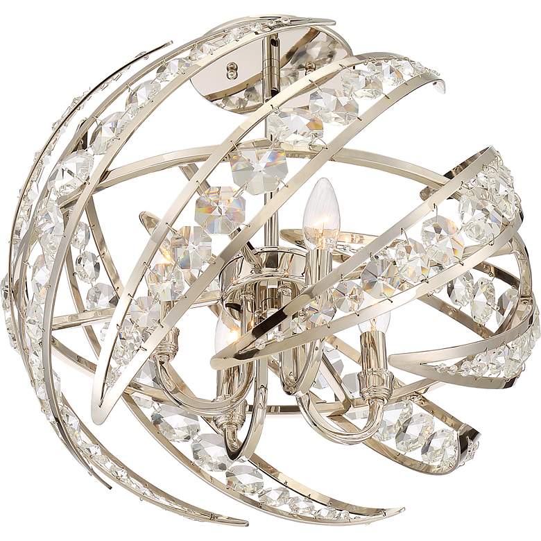 Image 5 Quoizel Crescent 18" Wide Polished Nickel 4-Light Ceiling Light more views