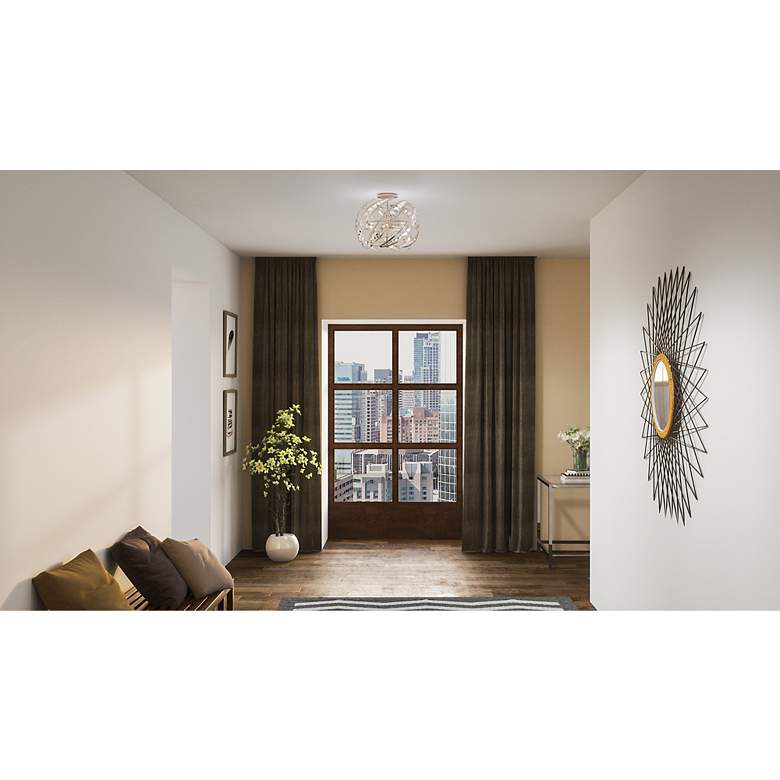 Image 6 Quoizel Crescent 18" Wide Polished Nickel 4-Light Ceiling Light more views