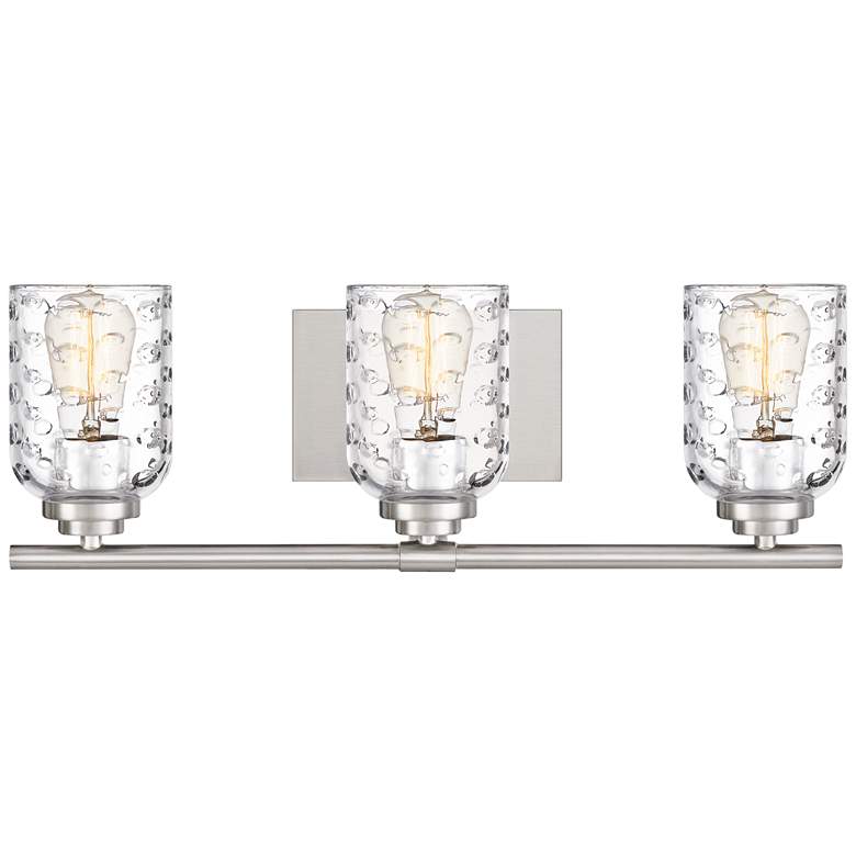 Image 1 Quoizel Cristal 21" Wide Brushed Nickel 3-Light Bath Light