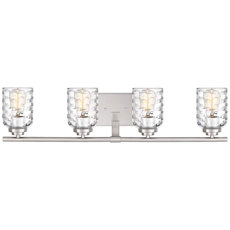 Image 1 Quoizel Cristal 29 1/2"W Brushed Nickel 4-Light Bath Light