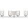 Quoizel Cristal 29 1/2"W Brushed Nickel 4-Light Bath Light