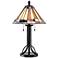 Quoizel Crowley Imperial Bronze Tiffany Table Lamp