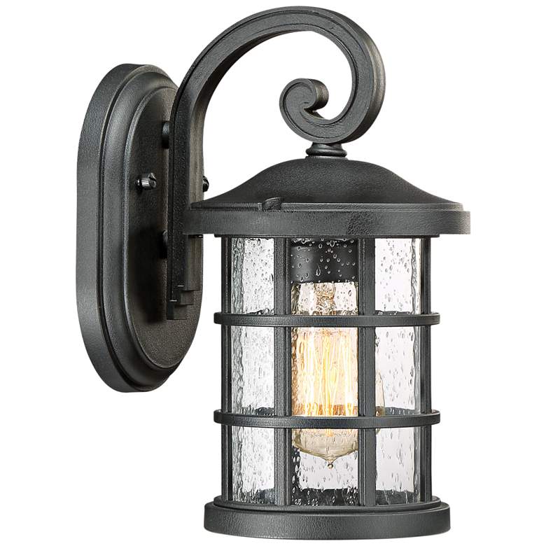 Image 1 Quoizel Crusade 11" High Earth Black Outdoor Wall Light