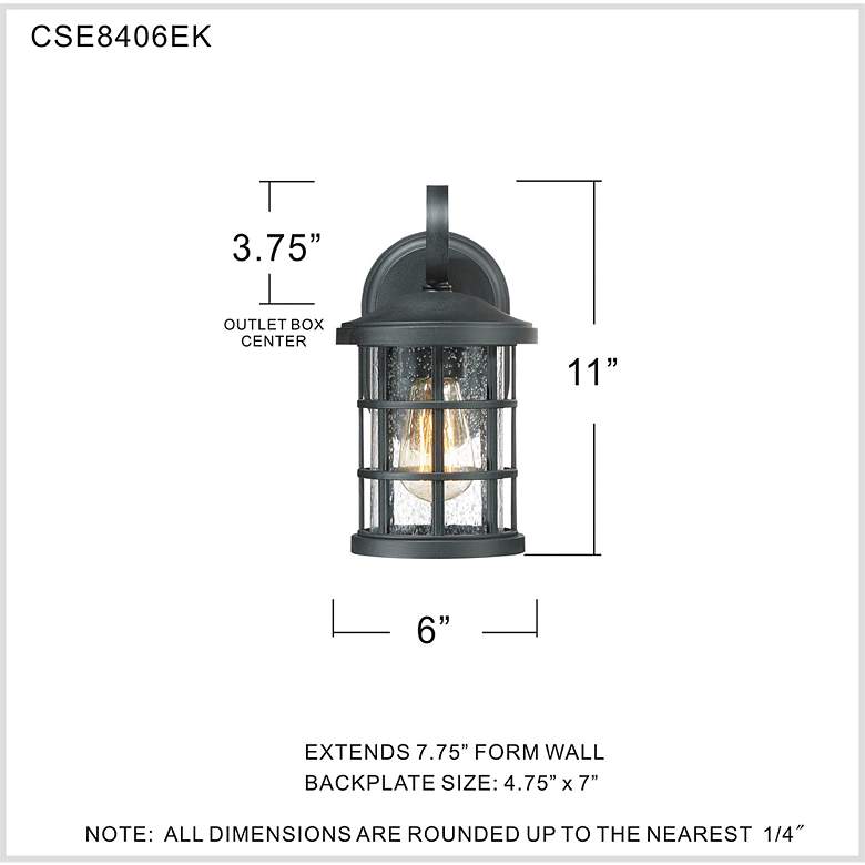 Image 5 Quoizel Crusade 11" High Earth Black Outdoor Wall Light more views