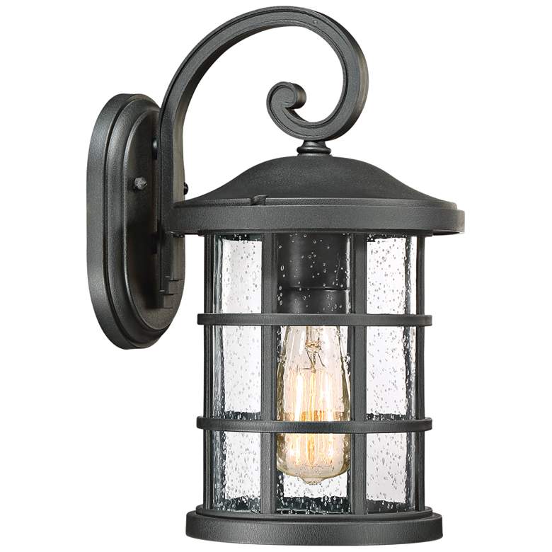 Image 2 Quoizel Crusade 14 1/4" High Earth Black Outdoor Wall Light