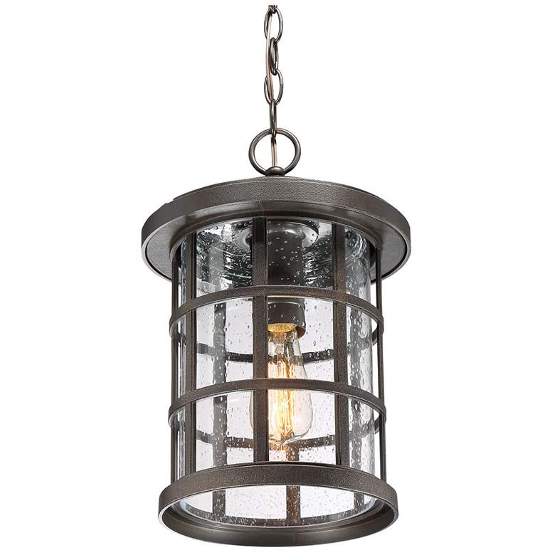 Image 4 Quoizel Crusade 15 1/2" High Bronze Outdoor Hanging Light more views