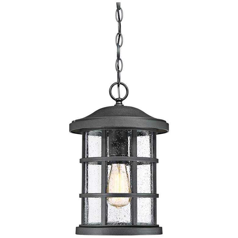 Image 2 Quoizel Crusade 15 1/2"W Earth Black Outdoor Hanging Light