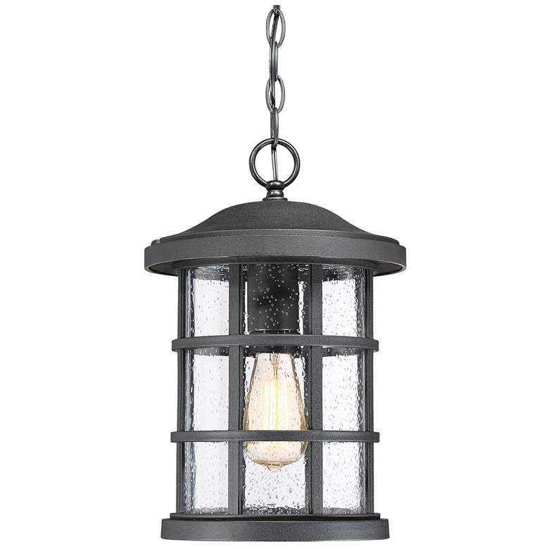 Image 2 Quoizel Crusade 15 1/2"W Earth Black Outdoor Hanging Light