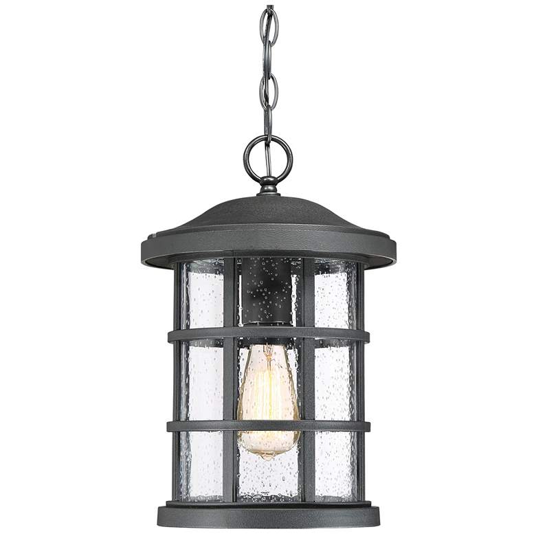 Image 2 Quoizel Crusade 15 1/2 inchW Earth Black Outdoor Hanging Light