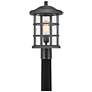 Quoizel Crusade 17 1/4" Wide Earth Black Outdoor Post Light