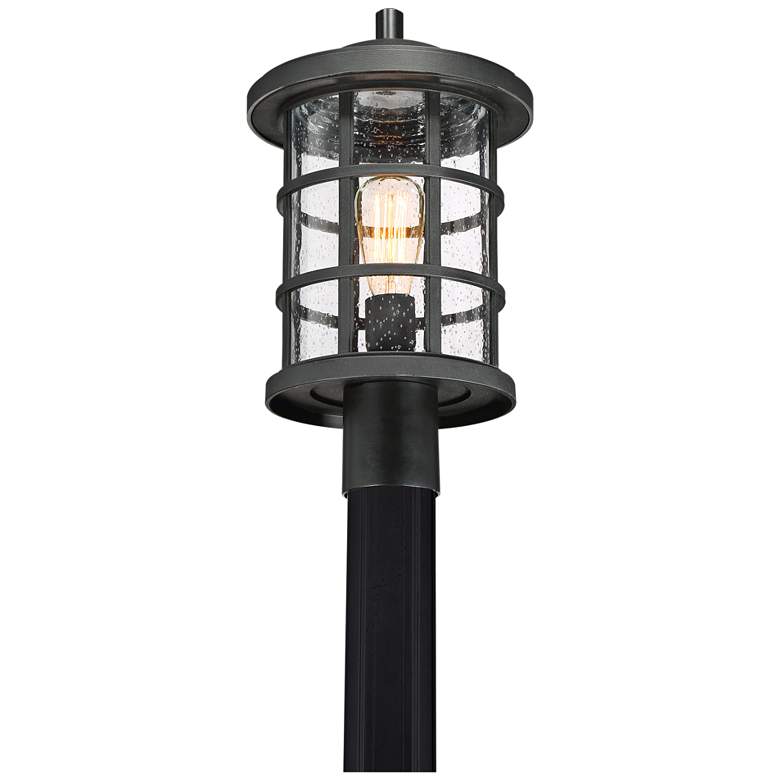 Quoizel Crusade 17 1/4&quot; Wide Earth Black Outdoor Post Light more views