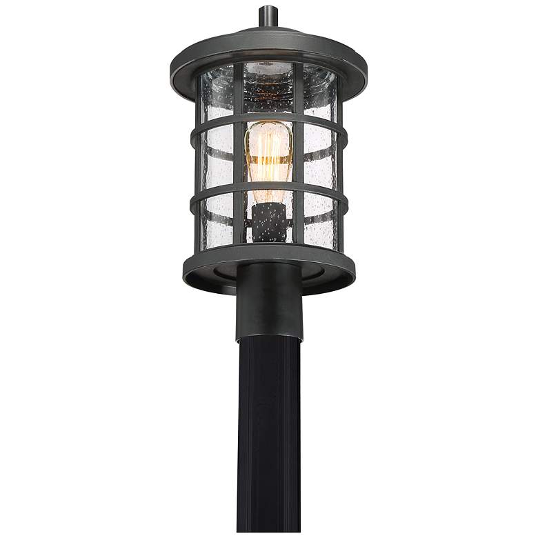 Image 3 Quoizel Crusade 17 1/4" Wide Earth Black Outdoor Post Light more views