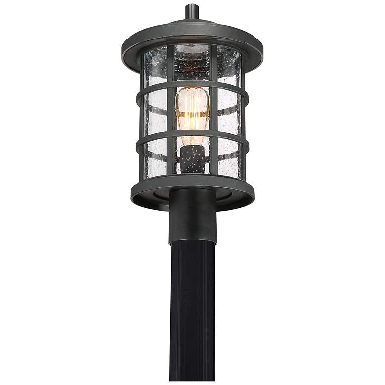 Image 3 Quoizel Crusade 17 1/4 inch Wide Earth Black Outdoor Post Light more views