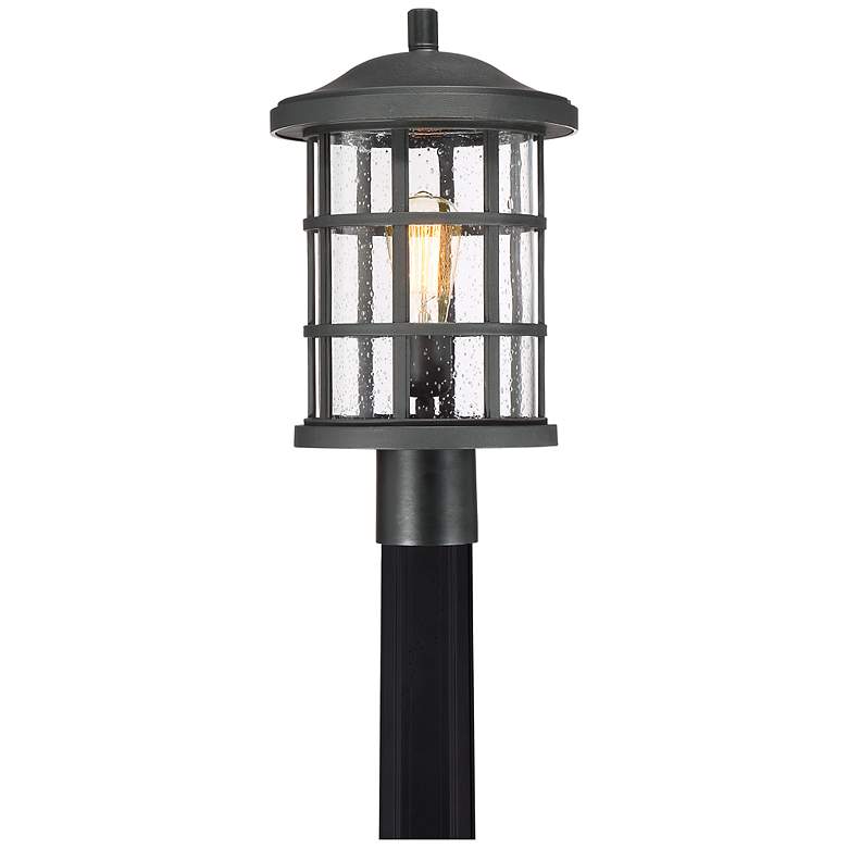 Image 4 Quoizel Crusade 17 1/4" Wide Earth Black Outdoor Post Light more views