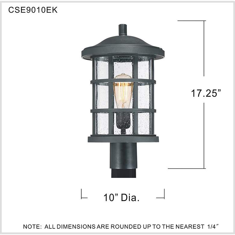 Image 6 Quoizel Crusade 17 1/4" Wide Earth Black Outdoor Post Light more views