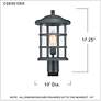6_Quoizel Crusade 17 1/4" Wide Earth Black Outdoor Post Light more views